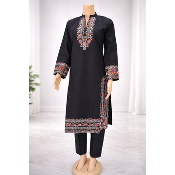 2 Piece Stitched Cotton Lawn Embroided Suit EJ-223
