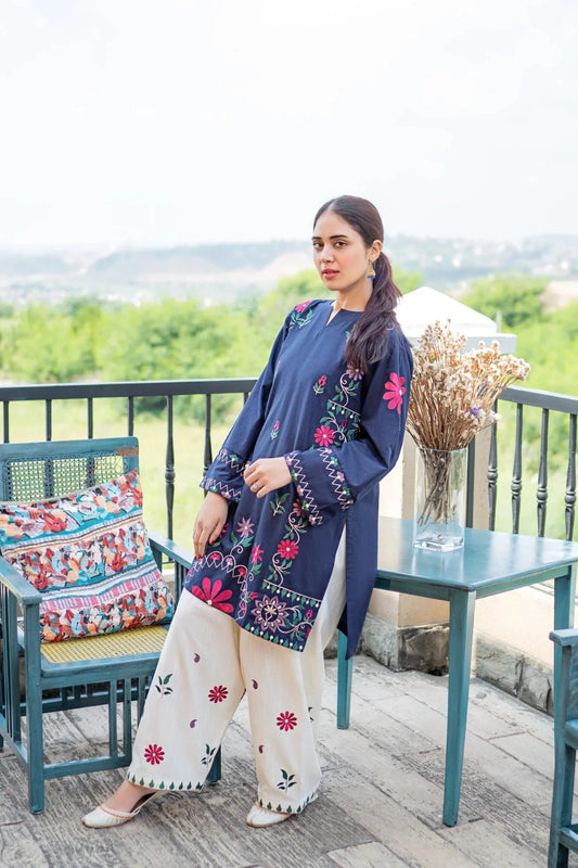2PC Pure Lawn Embroided Suit JA-208