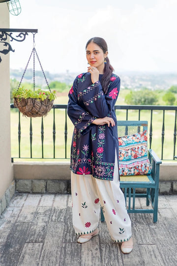 2 PC  Stitched Lawn Embroided Suit JA-208 S