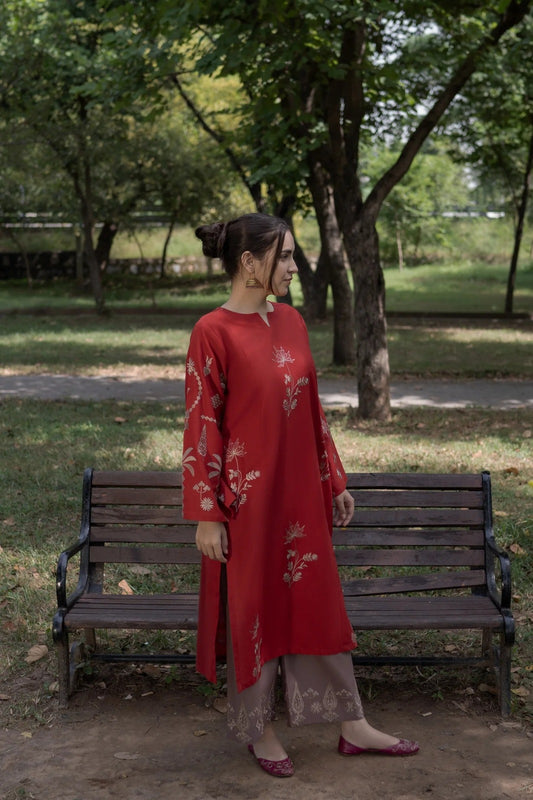 2PC Premium Lawn Embroided Suit JA-209