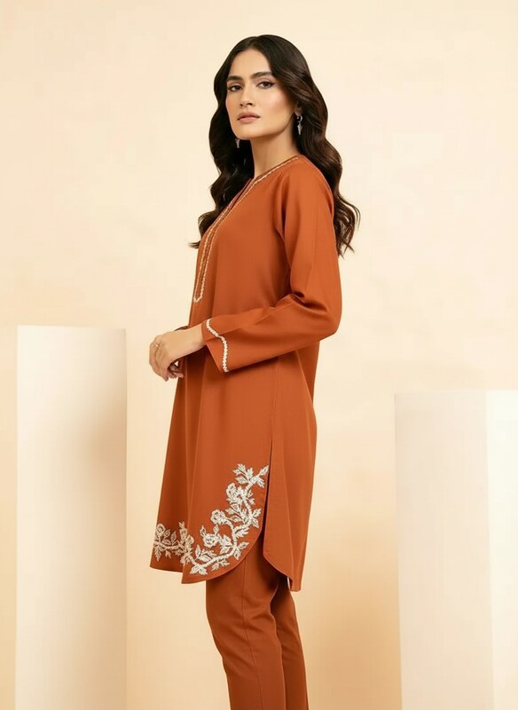 2 PC Un-Stitch Lawn Embroided Suit JA-206