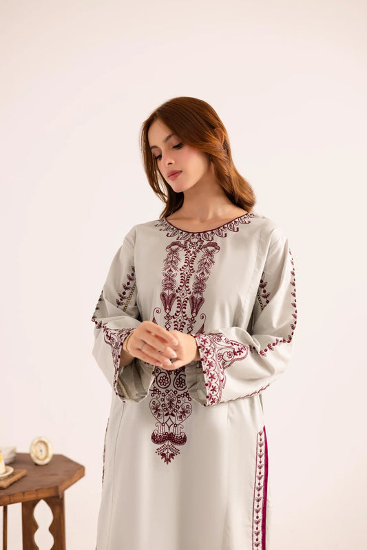 2 PC Un-Stitch Lawn Embroided Suit JA-200